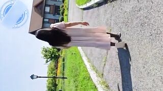 拉着黑丝嫂子露出肛塞爆操