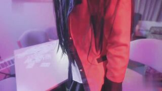 蛇喰梦子又输了，这次没穿内裤直接无套直插入背后位狗干