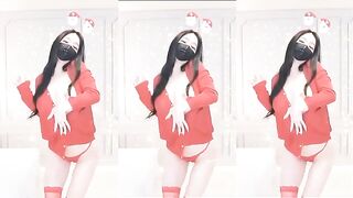 圣诞服装裸舞哈娜12.25VIP房极品身材巨乳美胸
