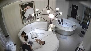 上帝视角欣赏同事关系年轻情侣开房造爱