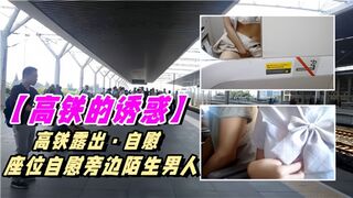 高铁的诱惑高铁露出陌生男人旁边自慰